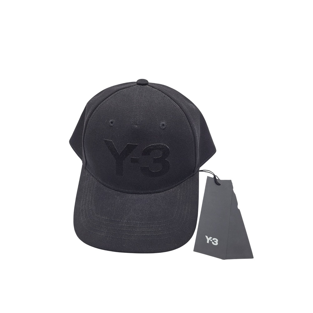 Adidas Y-3 YOHJI YAMAMOTO Unisex Baseball Cap OS Black Adjustable Logo Hat NEW